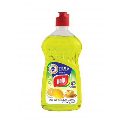 Средство для мытья посуды "Help" Лимон 0,5 л (гель)